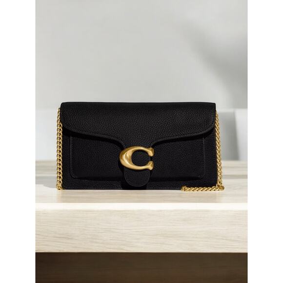 NWT Coach CE772 Pebble Tabby Chain Clutch Bag
